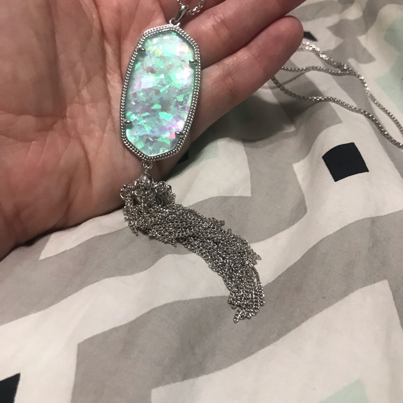 Kendra Scott mint iridescent Rayne necklace - Picture 5 of 6